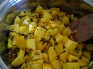 Add Mango to saucepan of other ingredients